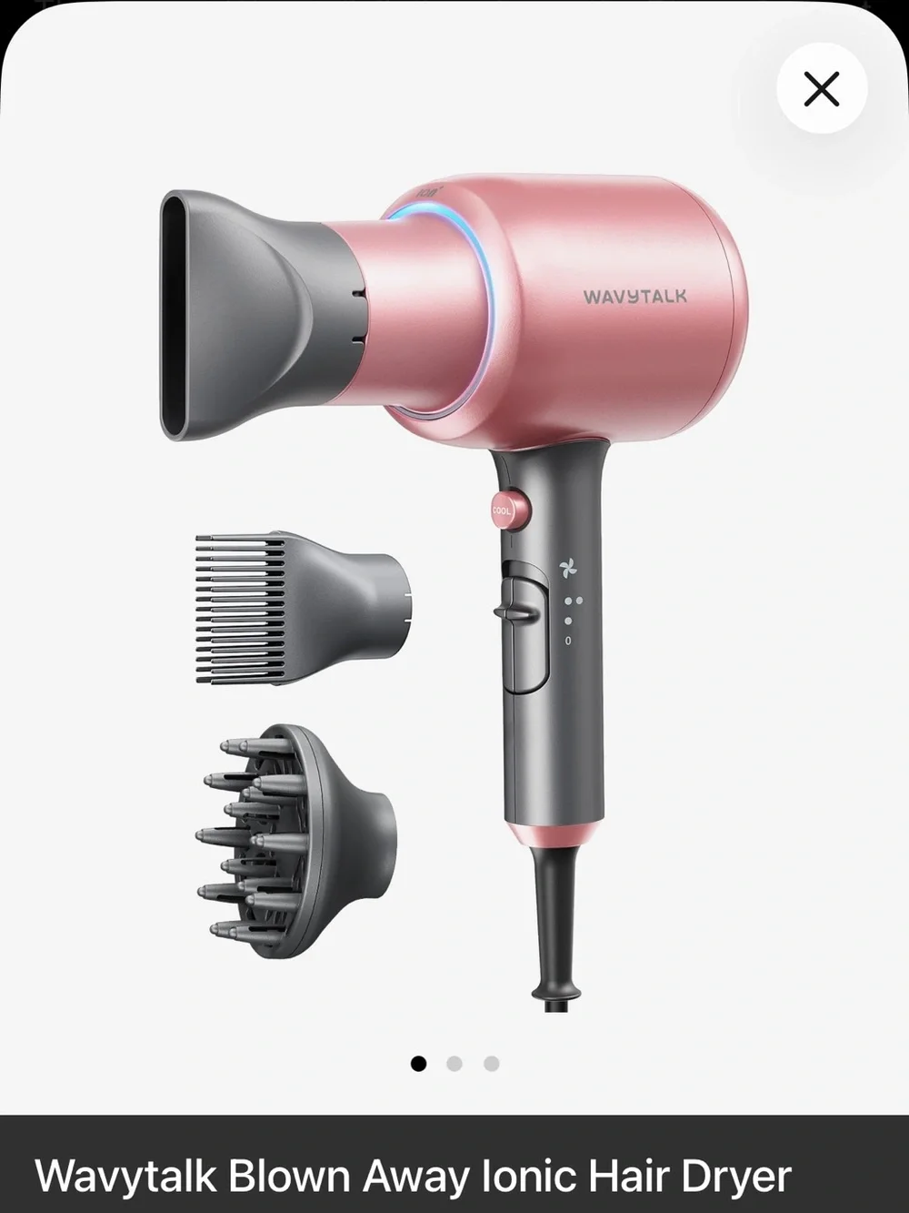 WAVY TALK Blown Away Ionic Hair Dryer — Purple